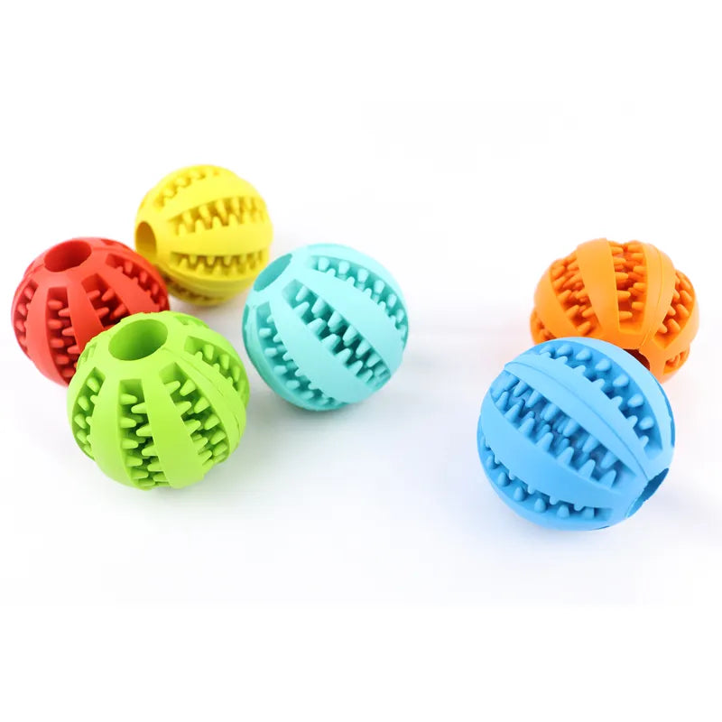 Natural Interactive Rubber Ball Tooth Cleaning Toy