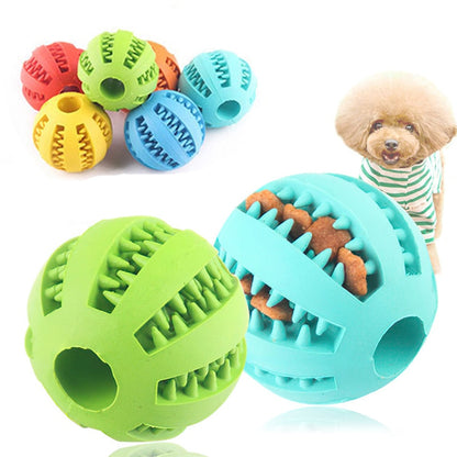 Natural Interactive Rubber Ball Tooth Cleaning Toy